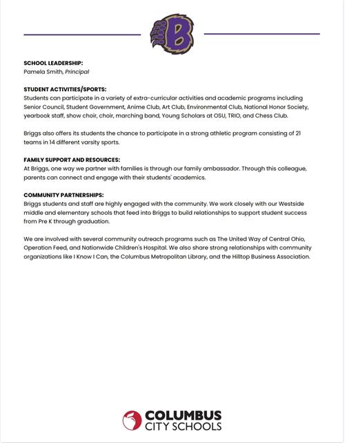 Fast Facts - Briggs HS pg 2